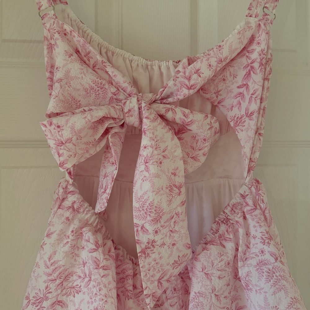 Mine Pink Floral Ruffled Dress - Picture 5 of 6